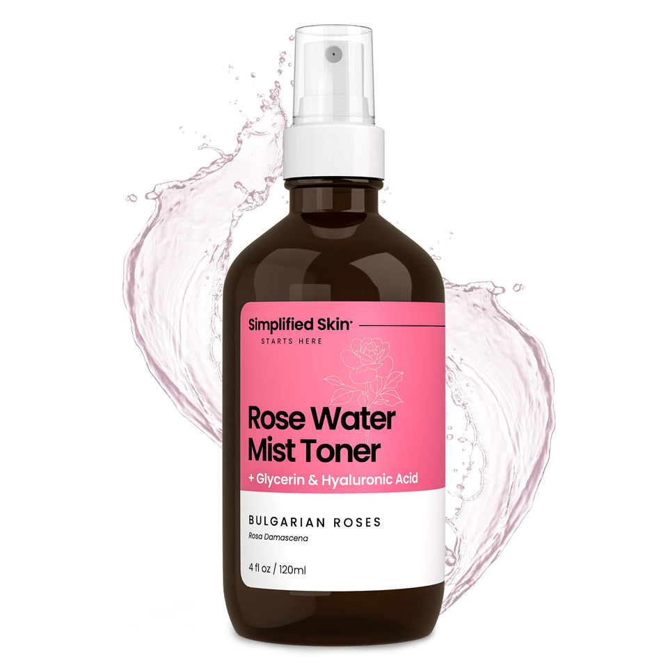 Simplified Skin front bottle showing label and slim spray for easy hydration