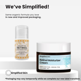 Simplified Skin label closeup showing ingredients and clean formula