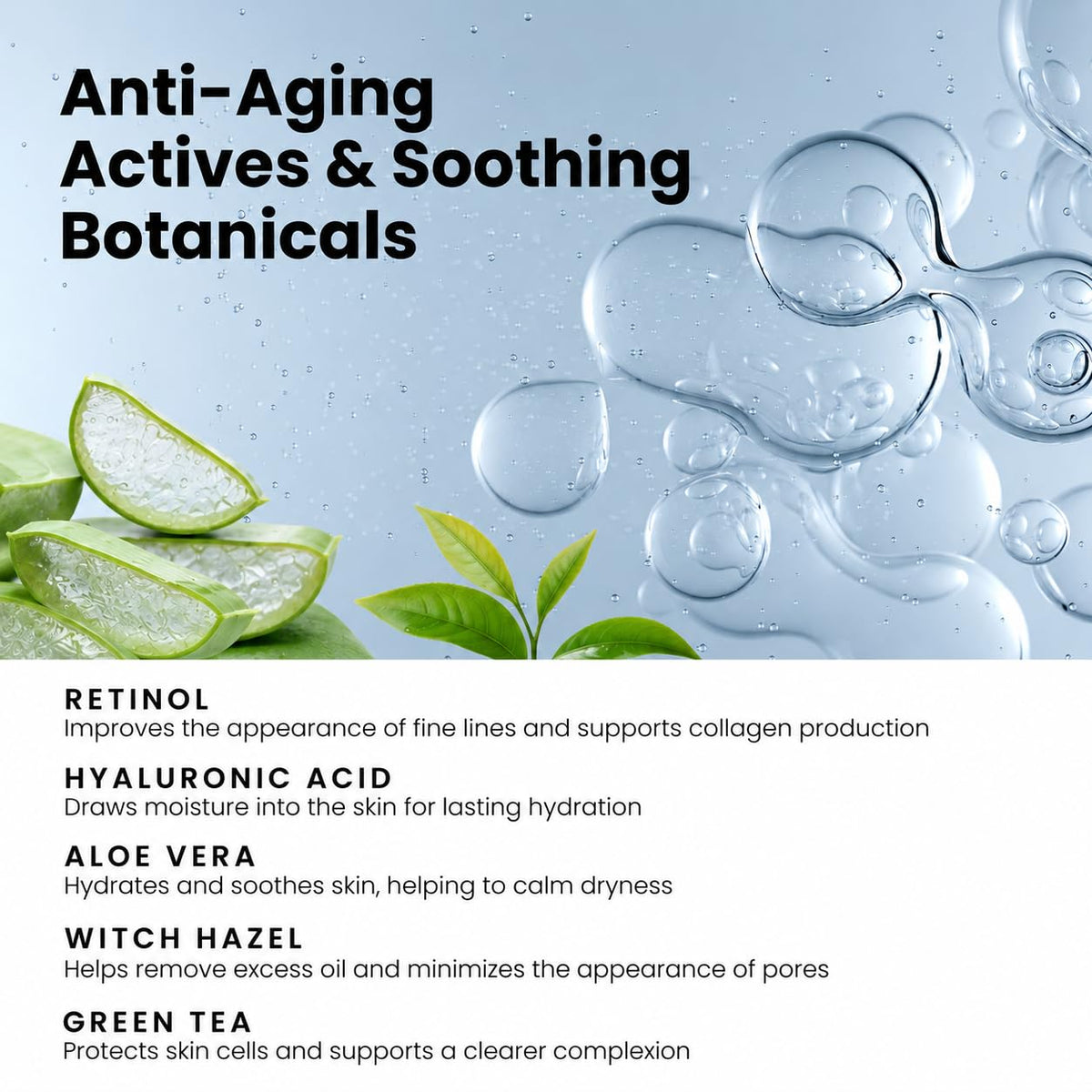 Simplified Skin ingredients label close-up emphasizing natural actives and safety