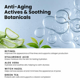 Simplified Skin ingredients label close-up emphasizing natural actives and safety