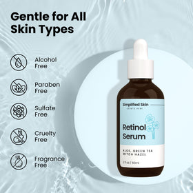 Simplified Skin in bathroom routine scene demonstrating easy nightly use