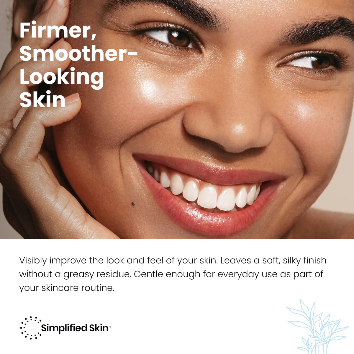 Simplified Skin cream texture closeup highlighting smooth hydration