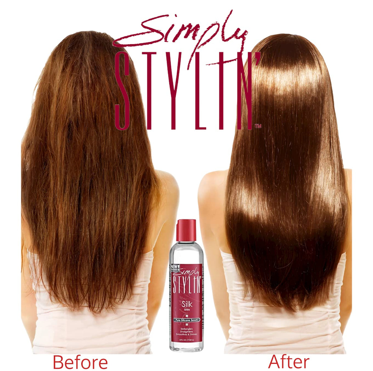 Simply Stylin' serum drop texture close-up illustrating smooth silicone glide