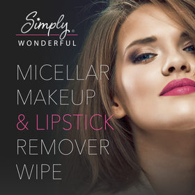 Simply Wonderful unfolded wipe measuring 5x7 inches for full-face coverage