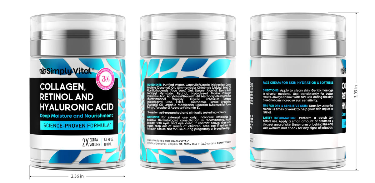 SimplyVital before and after skin sample showing improved texture appearance