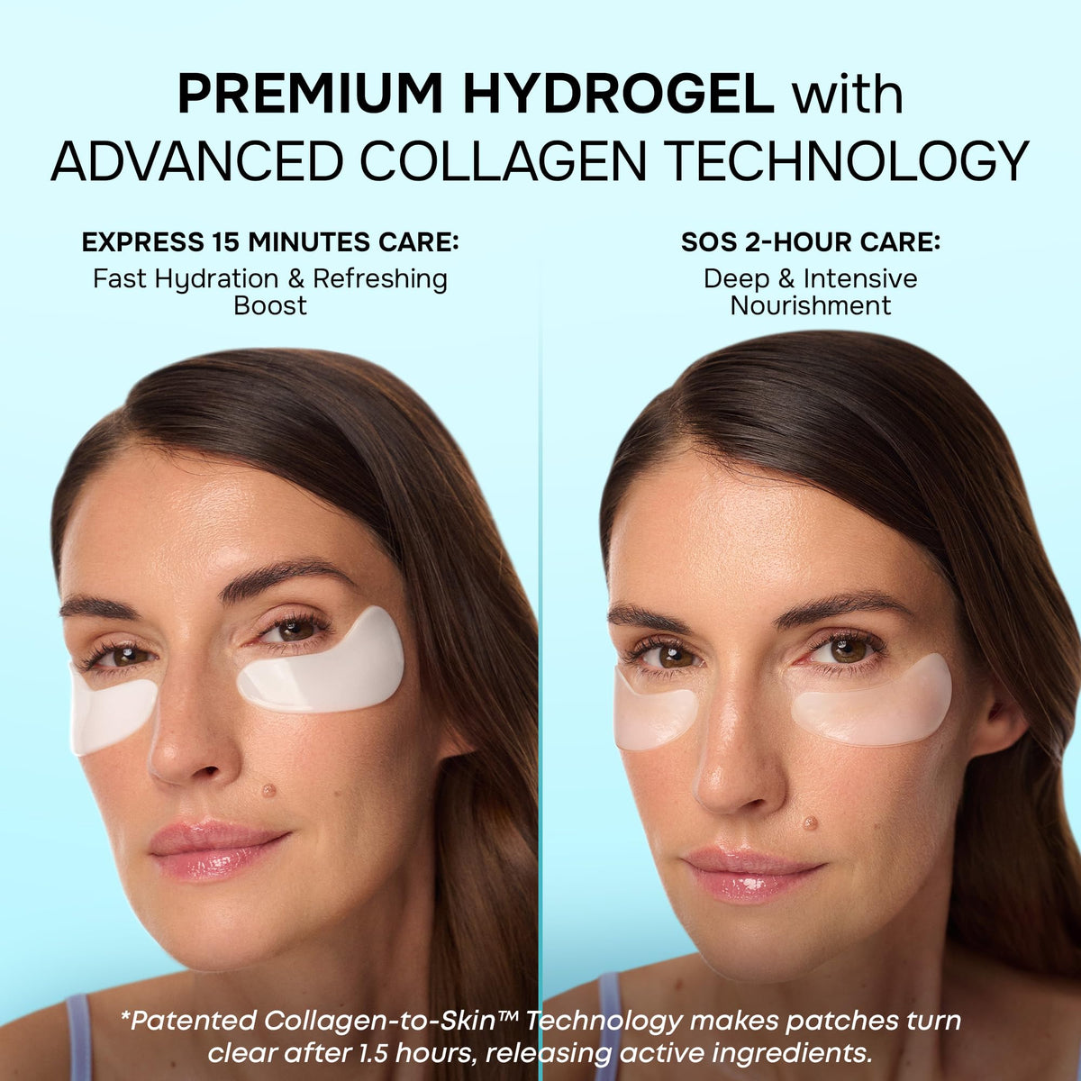 SimplyVital patting leftover serum into skin to boost hydration and prep makeup