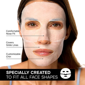SimplyVital two-piece T-line and V-line mask laid flat for precise coverage