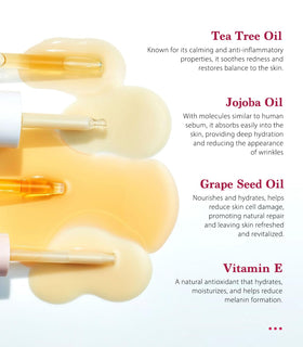 SINAHET oil texture on skin demonstrating smooth glide and quick absorbency