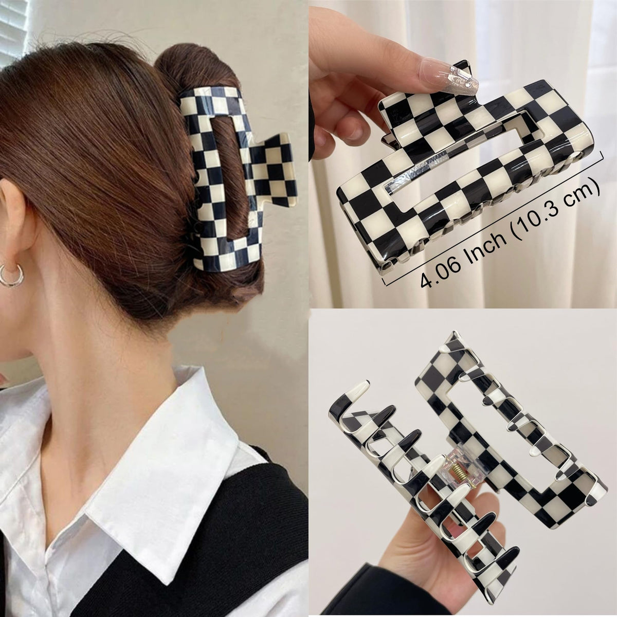 SINIDE close-up of acrylic texture showing smooth finish for gentle hair protection