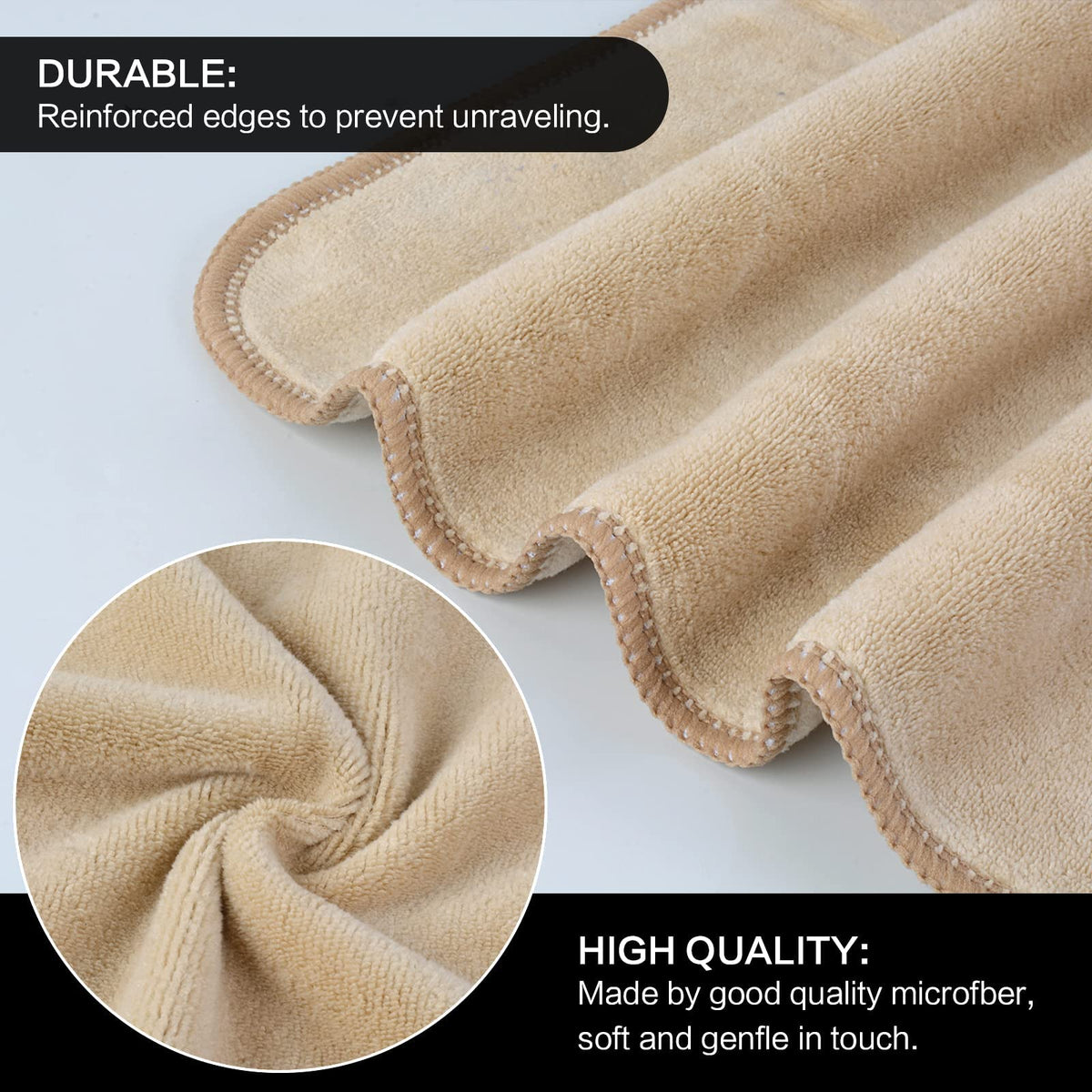 SINLAND close-up of microfiber weave highlighting soft texture and thorough cleansing benefit