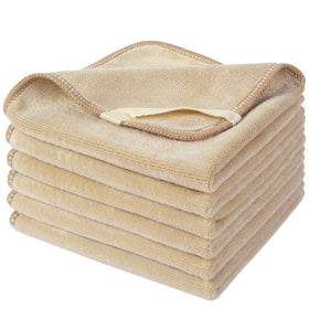 SINLAND front view of six-pack cream washcloths showing neat stack and packaging benefit