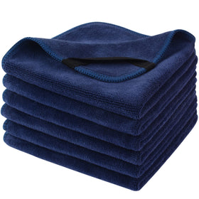 SINLAND front packaging showing six navy microfiber cloths and product benefits