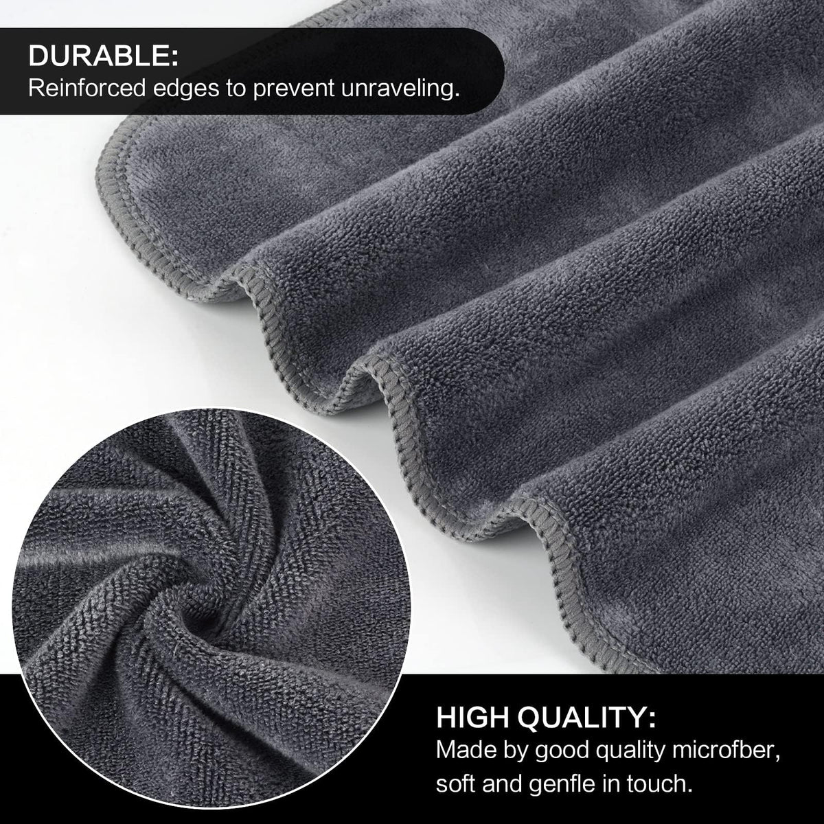 SINLAND reinforced edge detail preventing unraveling and increasing durability