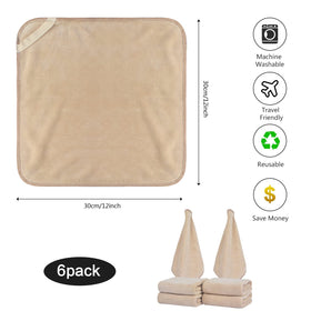 SINLAND six cloths laid flat showing full set and rotation convenience benefit