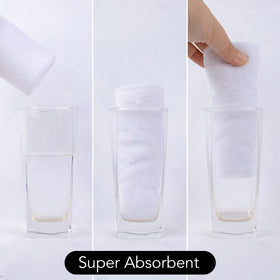 SINLAND cloth removing makeup gently to illustrate chemical-free cleansing benefit