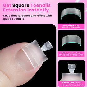 SINOKAME nail glue and basic tools included for complete at-home application
