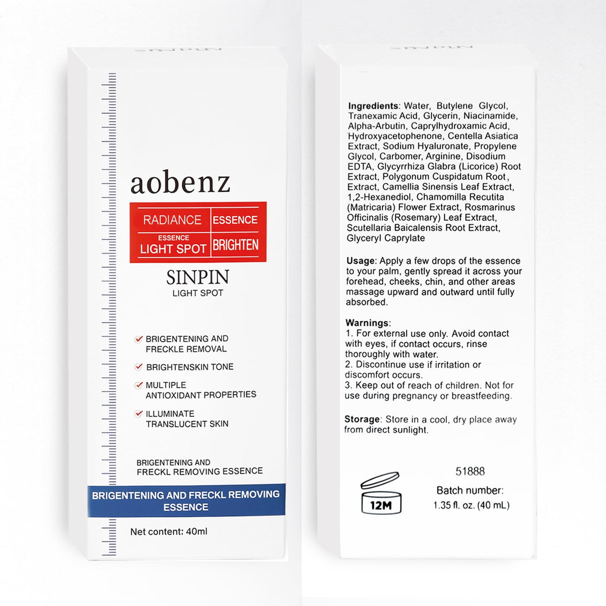 SINPIN aobenz lifestyle bathroom routine showing nightly use benefit