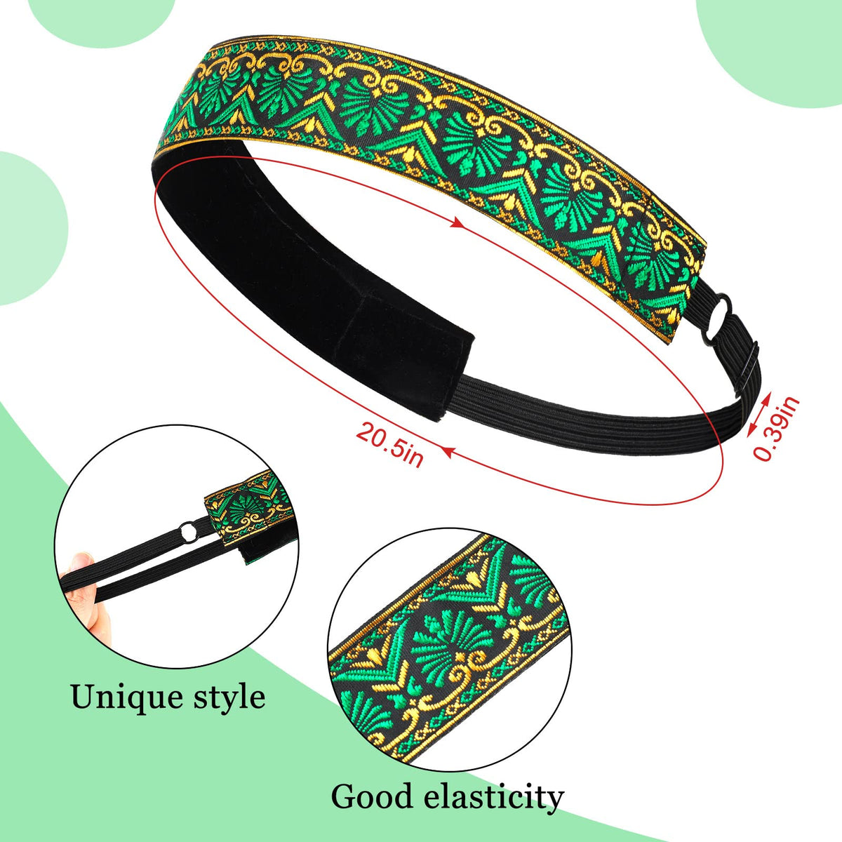 Sintege flat lay of solid and boho patterned bands offering styling variety