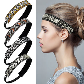 Sintege headband next to ruler showing 2.5 cm width for balanced hold benefit