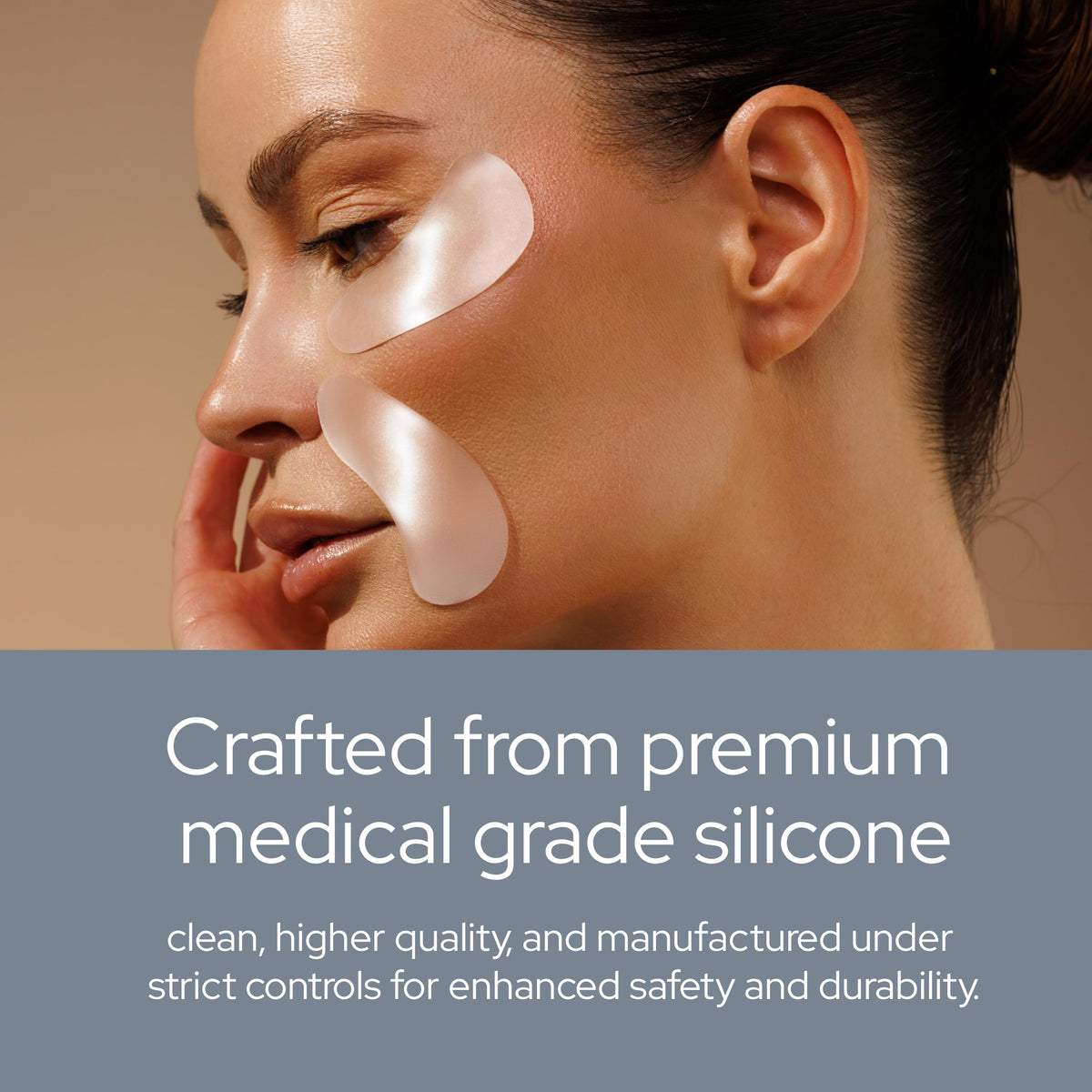 SiO patches being rinsed to show easy reusable care benefit