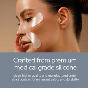 SiO patches being rinsed to show easy reusable care benefit