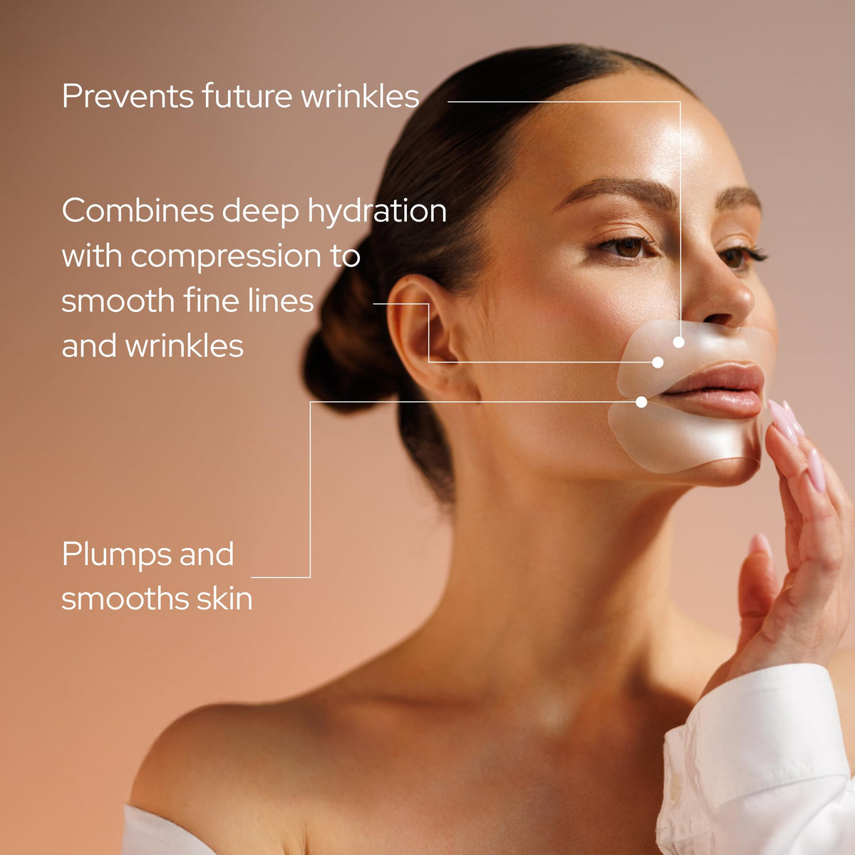 SiO Super LipLift patch in use overnight showing comfortable wear