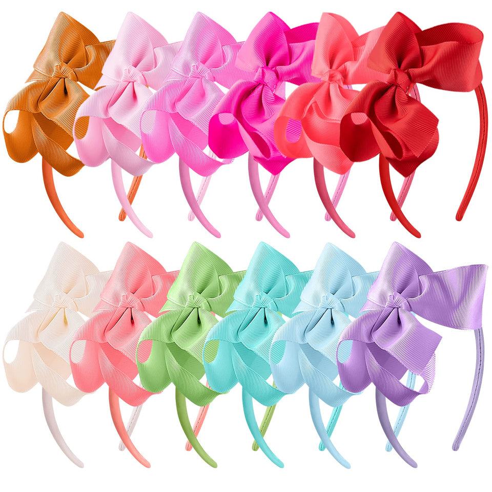SIQUK front view of 12-color headband set showing variety and convenience