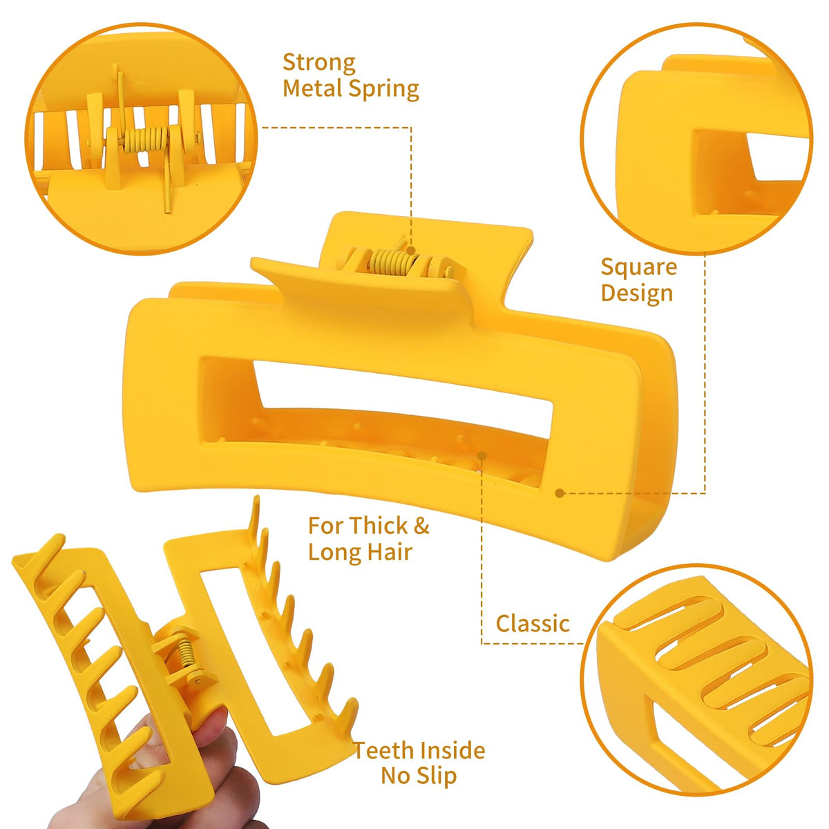 Sisiaipu jumbo claw clip securing thick hair for comfortable all-day hold