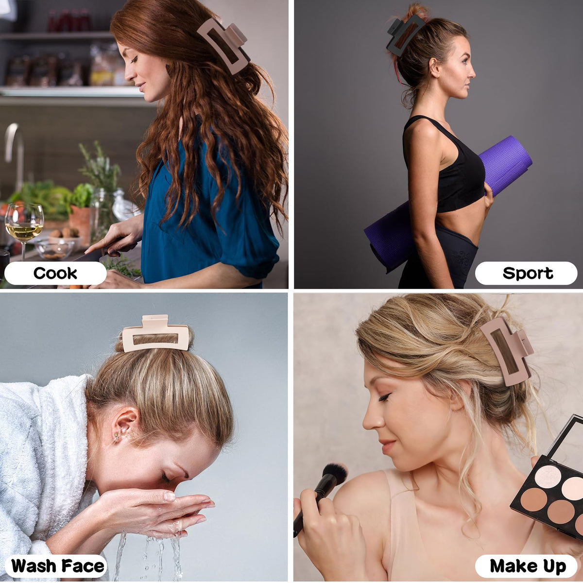 Sisiaipu clip securing thick hair illustrating secure hold without pulling