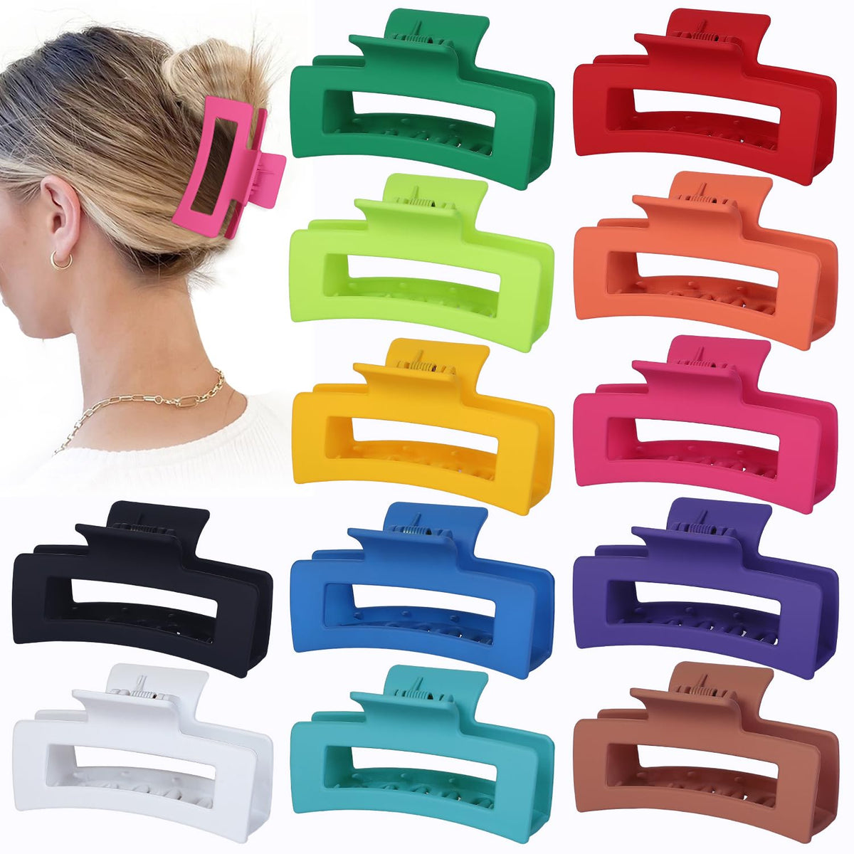 Sisiaipu front packaging showing twelve colorful clips and practical set