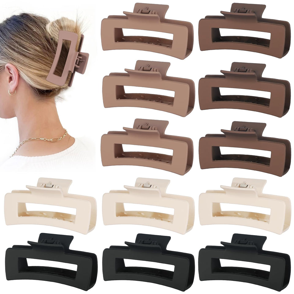 Sisiaipu front view of brown jumbo clips showing shape and matte finish for confidence