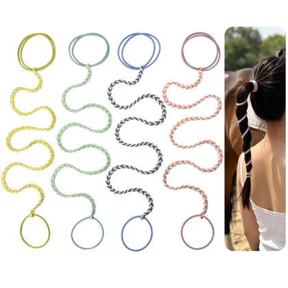SISYOUP front packaging showing four nylon spiral hair ties, durable set
