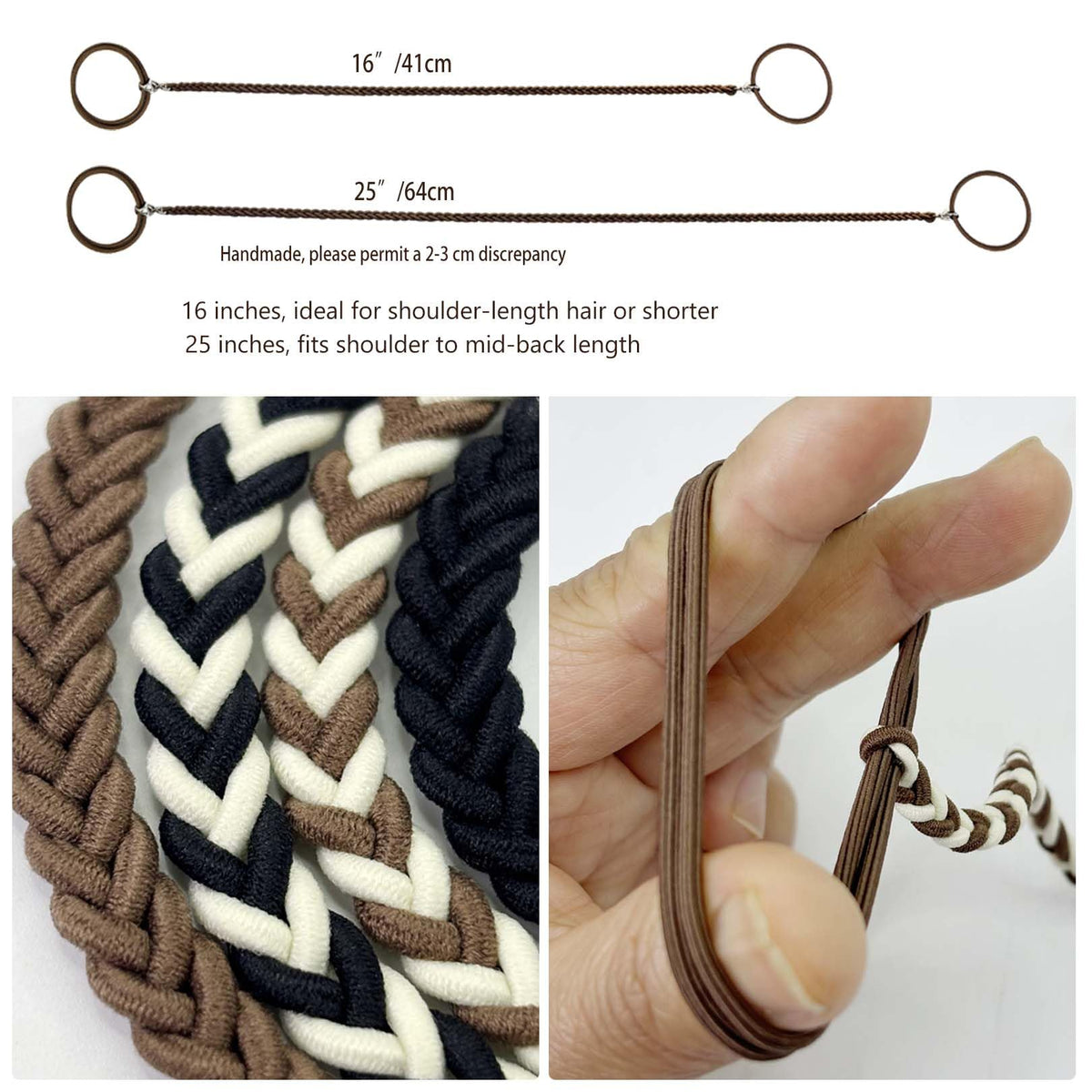 SISYOUP tie next to ruler showing 16 inch length for extra wraps