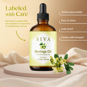 SIVA ORGANICS bottle in hand for scale, shows practical 4oz size benefit