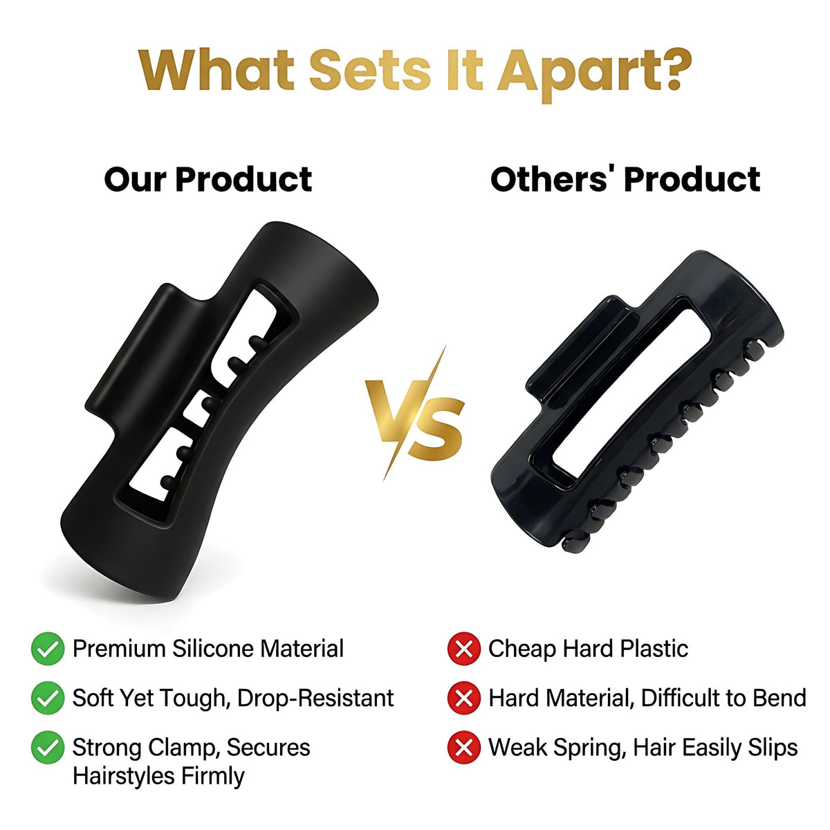 SIVSEA Cloud Clips worn in an updo demonstrating strong hold for thick hair
