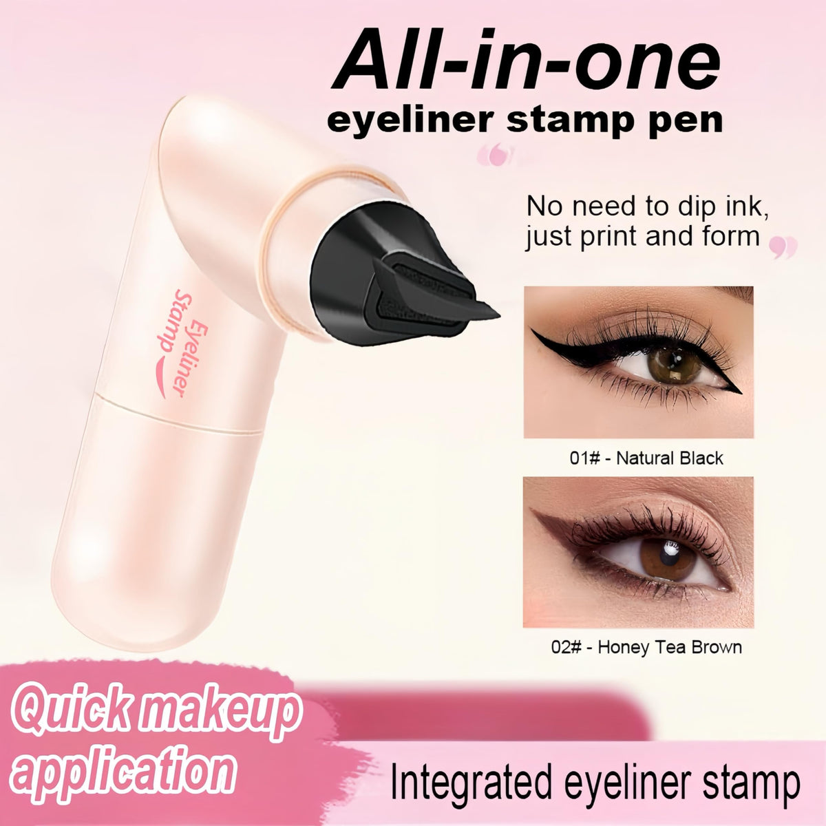 SIVSEA stamp tip closeup demonstrating precise wing creation for quick application