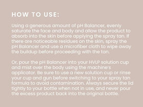 SJOLIE Sunless pH Balancing Spray close-up of texture on skin, smooths and balances pH