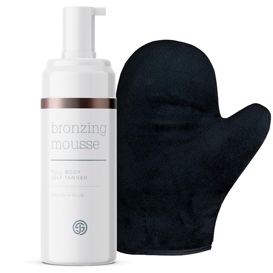 SJOLIE SUNLESS front bottle and mitt, neat packaging and easy application