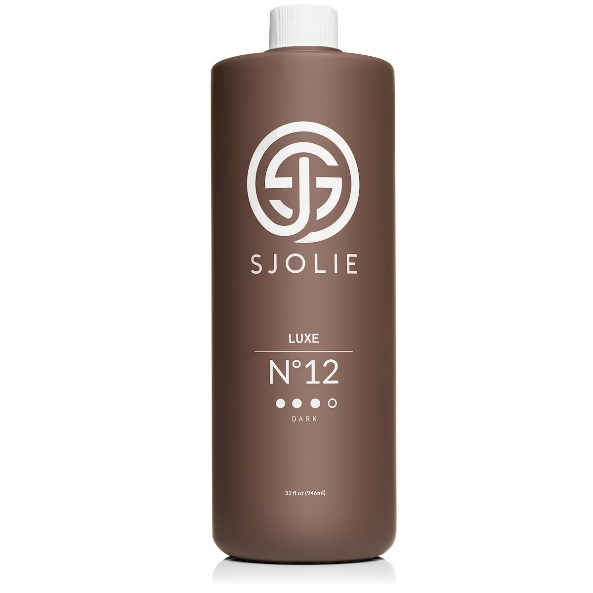 SJOLIE SUNLESS front bottle view showing product and deep bronze promise