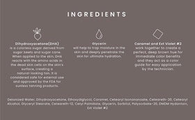 SJOLIE SUNLESS label detail with ingredients for confident ingredient transparency