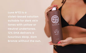 SJOLIE SUNLESS pour and texture close-up highlighting smooth blend