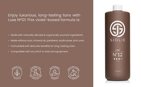 SJOLIE SUNLESS 32oz size comparison showing professional volume benefit