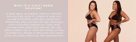 SJOLIE SUNLESS sprayed on model demonstrating even, streak-free bronze