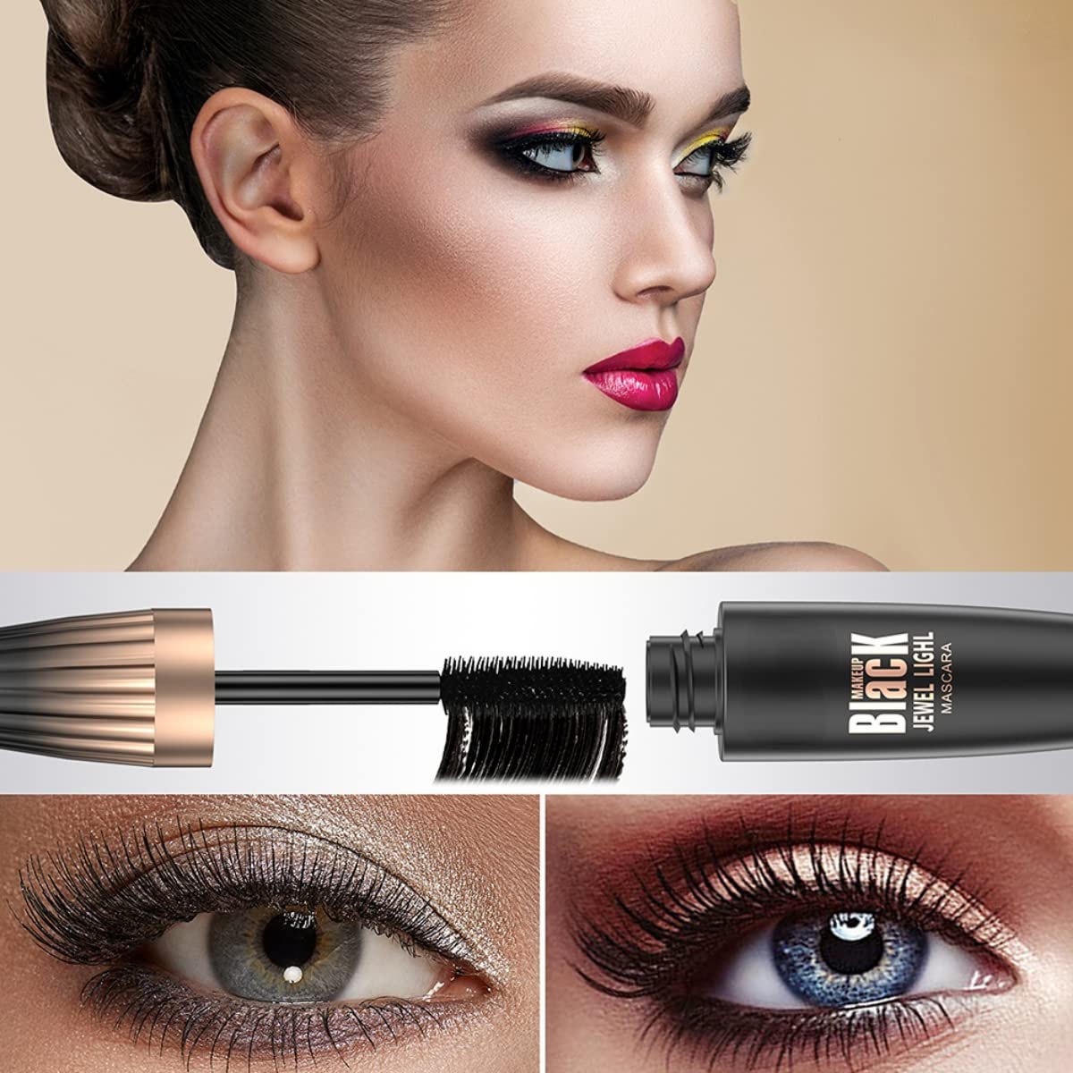 SJXYOYDS tube texture with 4D silk fibers for fuller lashes