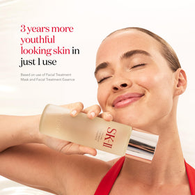SK-II Facial Treatment Essence bottle detail highlighting premium finish and ingredient focus