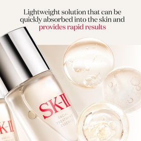 detailed SK-II label close-up showing PITERA™ branding and benefits