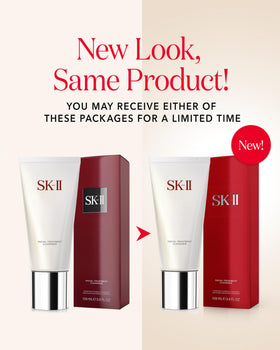 SK-II cleanser on bathroom counter in morning routine for radiant skin