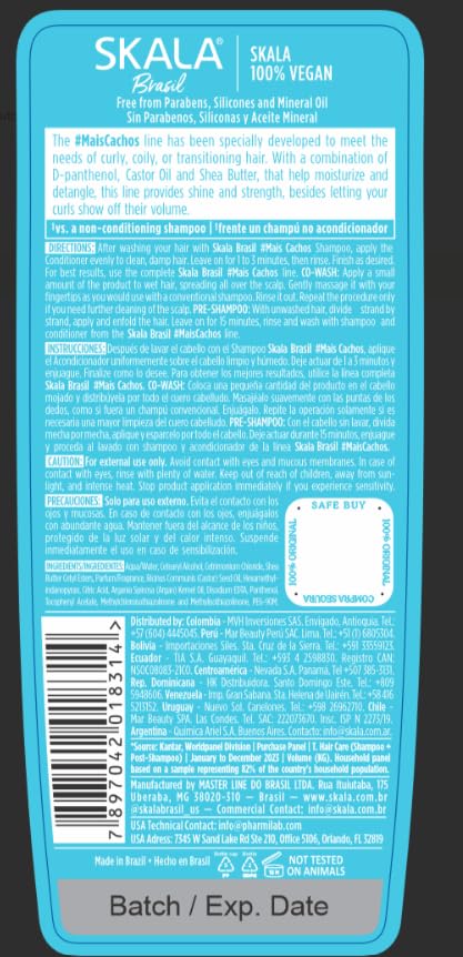 SKALA conditioner texture close-up demonstrating creamy slip for easier detangling