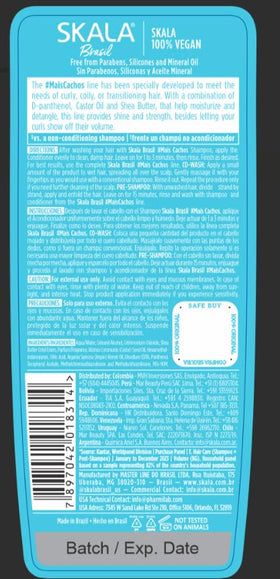 SKALA conditioner texture close-up demonstrating creamy slip for easier detangling