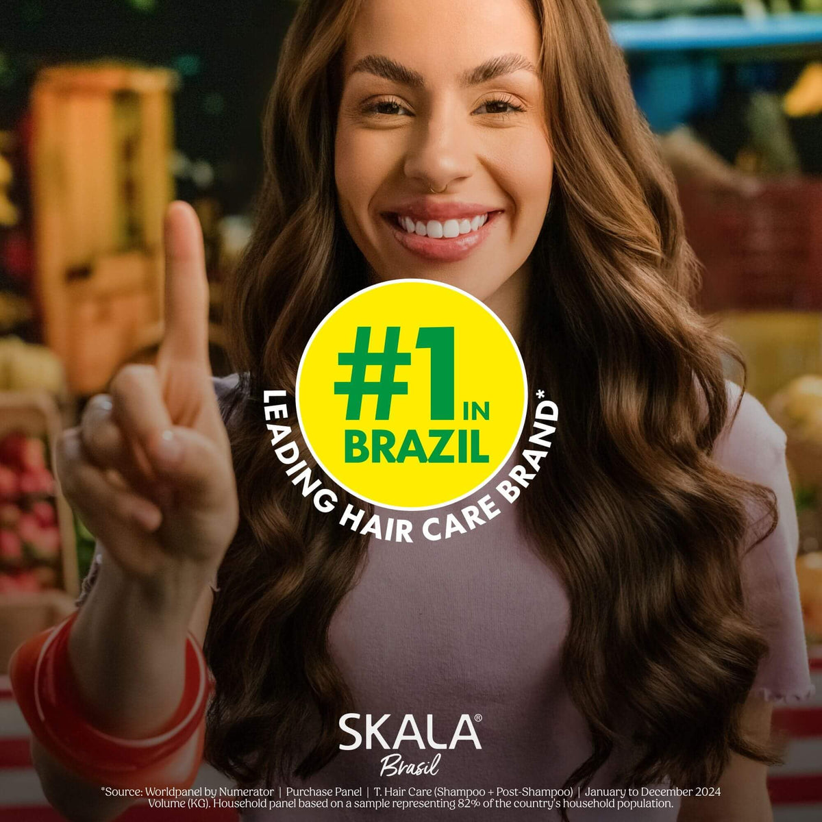 SKALA shampoo lather in hand demonstrating gentle cleansing